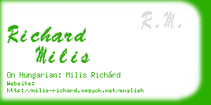 richard milis business card